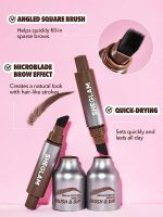براش زاویه‌دار و ژل ابرو BROW-FECTION  رنگ CHOCOLATE شیگلم SHEGLAM - Image 4