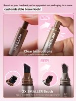 براش زاویه‌دار و ژل ابرو BROW-FECTION  رنگ Latte شیگلم SHEGLAM - Image 3