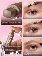 براش زاویه‌دار و ژل ابرو BROW-FECTION  رنگ Latte شیگلم SHEGLAM - Image 6