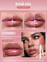 برق  لب Bold Booster Lip Plumper رنگ Rosé Veil  شیگلم SHEGLAM - Image 6