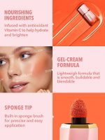 رژ گونه مایع مات  COLOR BLOOM رنگ ‏ ‏ Orange Peel شیگلم SHEGLAM - Image 5