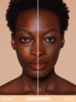 پنکک کرم پودری (پودر  پایه)  SKIN-FOCUS فول کاور - رنگ SANDALWOOD شیگلم SHEGLAM - Image 2