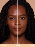 پنکک کرم پودری (پودر  پایه)  SKIN-FOCUS فول کاور - رنگ CAMEL شیگلم SHEGLAM - Image 2