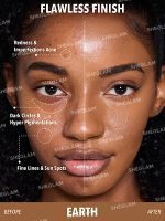 کرم پودر استیکی با پوشش بالا Skin Magnet - رنگ Earth شیگلم SHEGLAM - Image 2