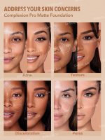 کرم پودر مخصوص پوست  رنگ  Acorn شیگلم SHEGLAM COMPLEXION PRO با پوشش مات و ماندگاری طولانی‌ - Image 3