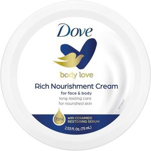 کرم مرطوب کننده مغذی صورت و بدن داو ۷۲ ساعته dove