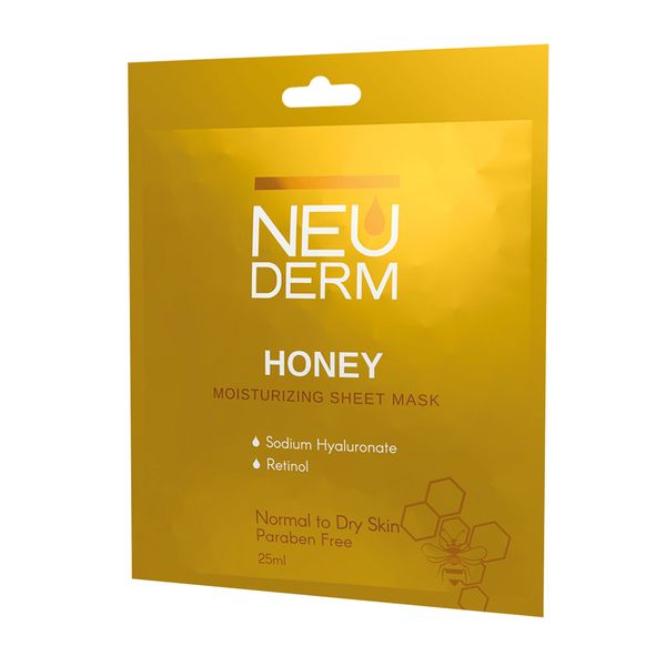 ماسک صورت ورقه ای عسل نئودرم_682db56bb6a52.jpeg ماسک صورت ورقه ای عسل نئودرم - Image 1