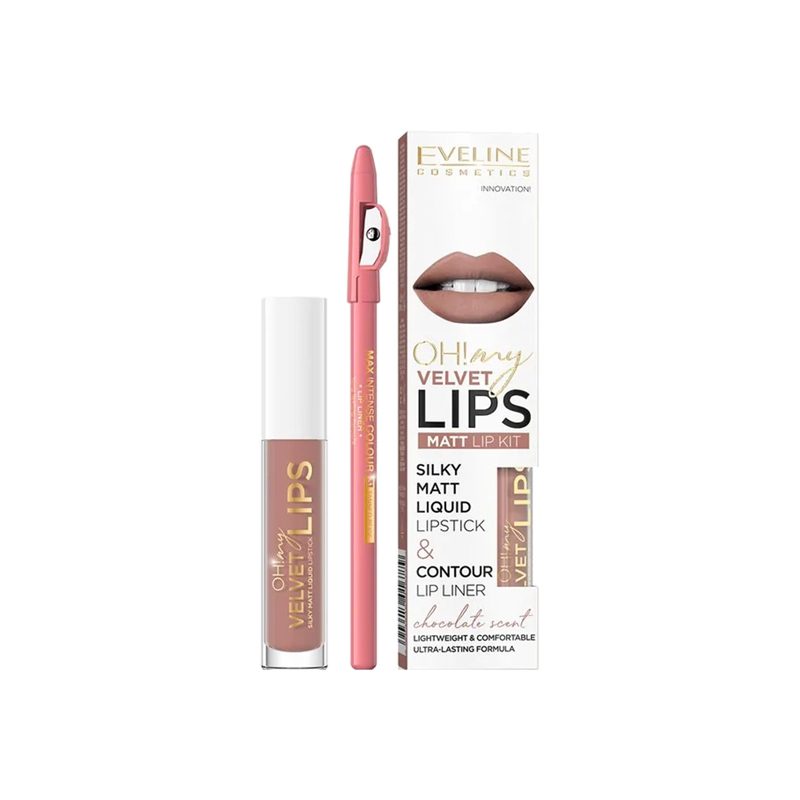 ست رژ و مداد لب مخملی اولاین ست رژ و مداد لب مخملی اولاین