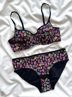 ست لباس زیر نخی ابرنازک گلدار دانلا