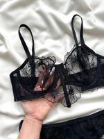 ست لباس زیر زنانه توری مه پوش دانلا - Image 2