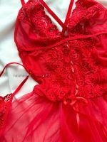 ست لباس خواب پیرهن عروسکی پشت بندی دانلا - Image 3