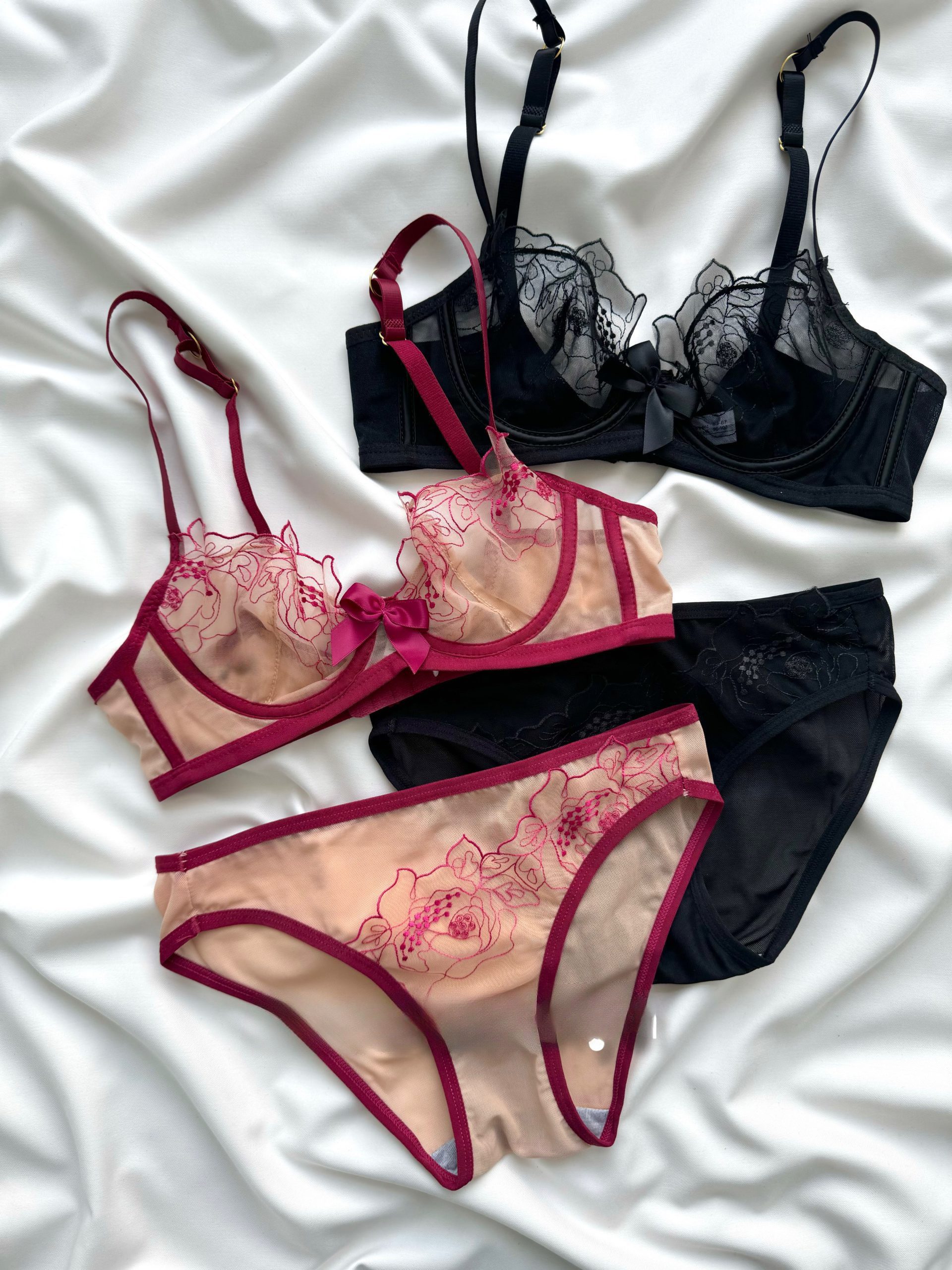 384910E3-0630-47A7-BF0E-D1C5F92AC236-scaled ست لباس زیر توری فنردار خوجل دانلا - Image 1