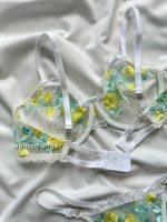 ست لباس زیر تور گیپور فنردار مدل راز ماه دانلا - Image 2