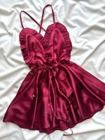 ست لباس خواب ساتن صدفی دانلا