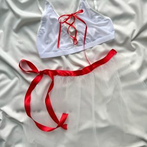 ست لباس خواب نیم تنه و دامن شکوفه دانلا