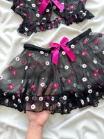 ست لباس خواب 3تکه گل صورتی دانلا - Image 2