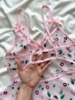 لباس خواب شیشه ای گدار صورتی دانلا - Image 3