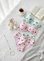 ست شورت و سوتین کاپدار نخی فنردار