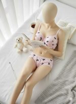 ست شورت و سوتین کاپدار نخی فنردار