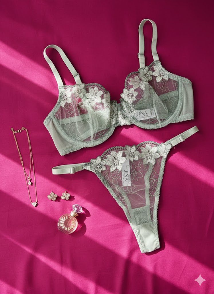 ست شورت و سوتین توری گیپوری فنردار سبزآبی ست شورت و سوتین توری گیپوری فنردار سبزآبی