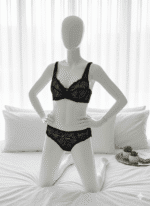 ست شورت و سوتین توری گیپوری فنردار دانلا