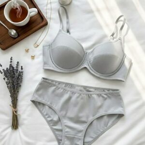 ست شورت و سوتین کاپدار نخی فنردار دانلا