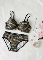 ست شورت و سوتین کاپدار نخی فنردار دانلا