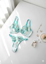 ست گیپوری فنردار دانلا رنگ فیروزه ای کاپ سی