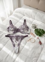 ست گیپوری فنردار دانلا رنگ بنفش کاپ سی