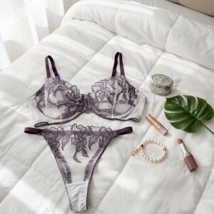 ست گیپوری فنردار دانلا رنگ بنفش کاپ سی