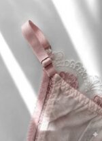 ست شورت و سوتین گیپوری توری صورتی دانلا - Image 3