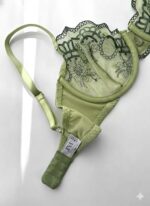 ست شورت و سوتین گیپوری فنردار دانلا رنگ سبز کاپ سی دانلا - Image 3