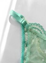 ست شورت و سوتین گیپوری توری سبز و فیروزه دانلا - Image 4