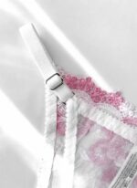 ست لباس زیر گیپور گلدوزی شده صورتی گلگلی - Image 3