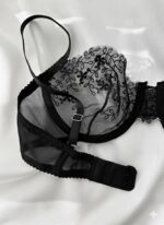 ست شورت و سوتین گیپوری توری فنردار مشکی دانلا - Image 3