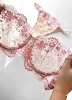 ست گیپوری فنردار دانلا رنگ گلبهی - Image 3