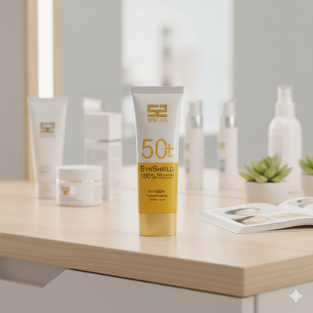 Gemini_Generated_Image_5flsik5flsik5fls ضدآفتاب مینرال SPF50 ساین اسکین - Image 1