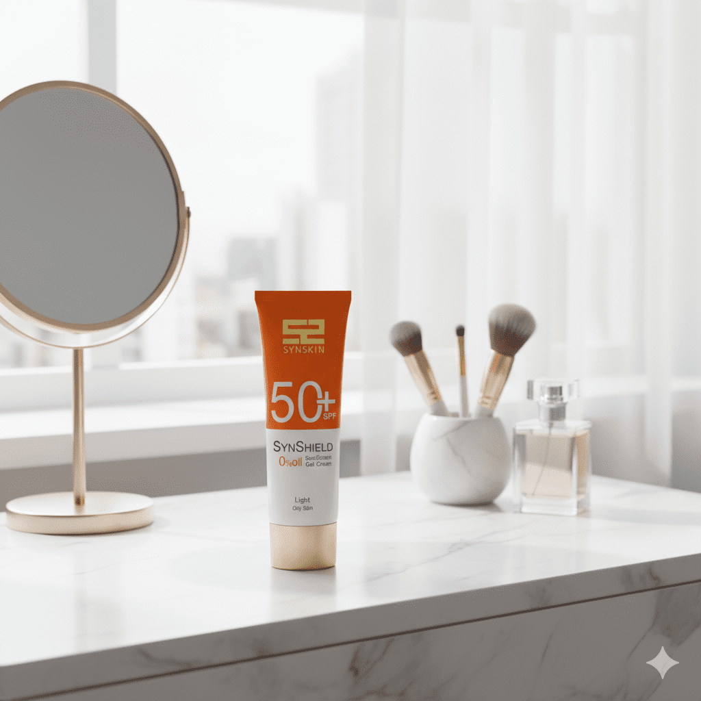 ژلکرم ضد آفتاب فاقد چربی spf50 لایت ساین اسکین 1 Gemini Generated Image gc76e5gc76e5gc76