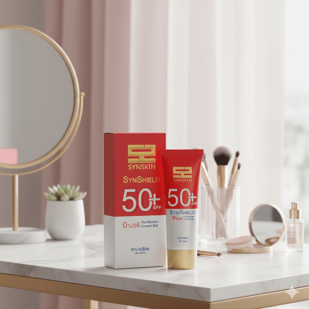 ژل ضد آفتاب بیرنگ فاقد چربی ساین شیلد +SPF50 ساین اسکین 1 Gemini Generated Image jfs3ctjfs3ctjfs3