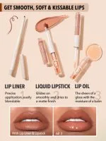 ست خط لب و رژ لب مایع دو سر رنگ Moody Taupe شیگلم SHIGLAM - Image 4