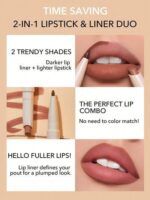 خط لب و رژلب دو سر مدل GLAM 101 شیگلم SHIGLAM - Image 10