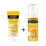 پک دو عددی کرم آبرسان صورت حجم 75 میل و فوم شستشوی صورت نوتروژینا حاوی عصاره زردچوبه حجم 150 میل