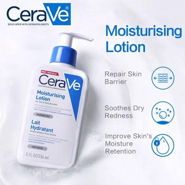 Cerave Moisturizing Lotion For Dry To Very Dry Skin 236ml 2
