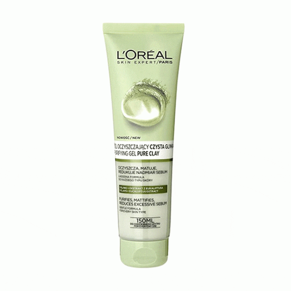 ژل پاک کننده و کنترل چربی خاک رس Pure Clay لورال min