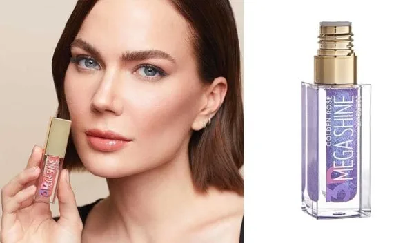 رژ لب مایع براق تری دی مگا شاین گلدن رز