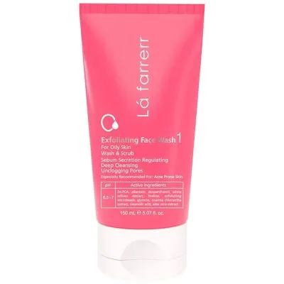 5f78582e2e2c7 ژل شستشو صورت اکسفولیتینگ یک پوست چرب لافارر Lafarrerr - Image 1