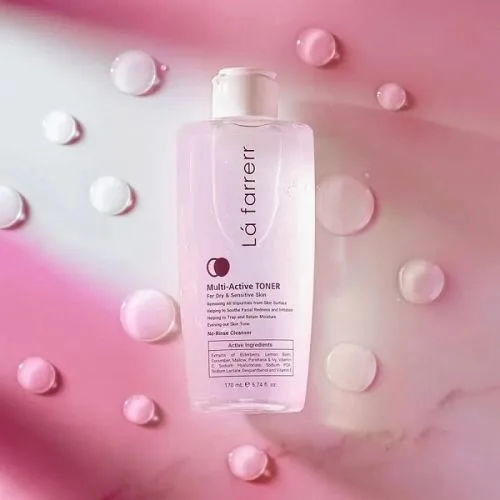 ژل پاک کننده آرایش تونر مولتی اکتیو پوست خشک لافارر 