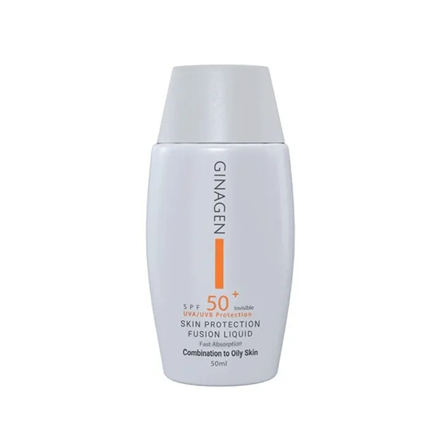 ginagen-sunscreen-fusionliquid-oily-min-1024x1024 کرم ضد آفتاب ژیناژن بی رنگ پوست خشک و نرمال Ginagen - Image 1