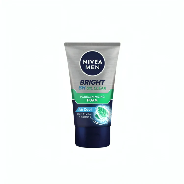Nivea-Men-Oil-Control-Pore-Minimizing-Facial-Foam-100ml فوم شستشوی مات کننده صورت مردانه نیوآ NIVEA MEN BRIGHT OIL CLEAR FOAM - Image 1