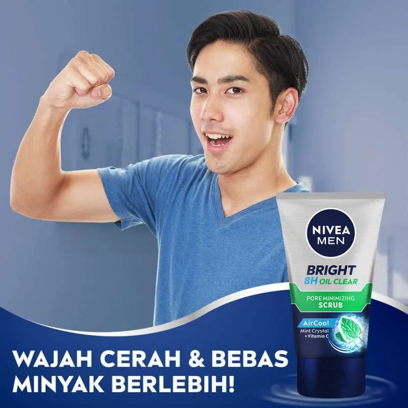فوم شستشوی مات کننده صورت مردانه نیوآ NIVEA MEN BRIGHT OIL CLEAR FOAM 1 nivea nivea men bright 8h oil clear pore minimizing scrub aircool 100 ml full04 tzv1gcc5